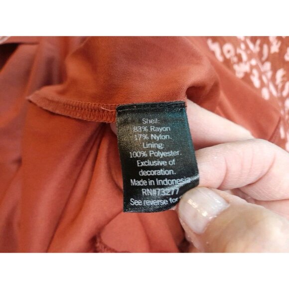 Vera Wang Asymmetrical Pebble Print Work School Church Casual Medium Midi Skirt - Picture 4 of 5